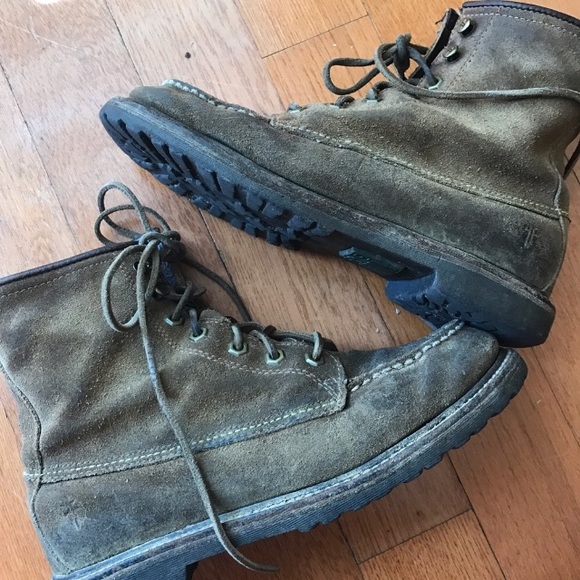 Frye tan combat boots (sz 7) - Picture 2 of 5